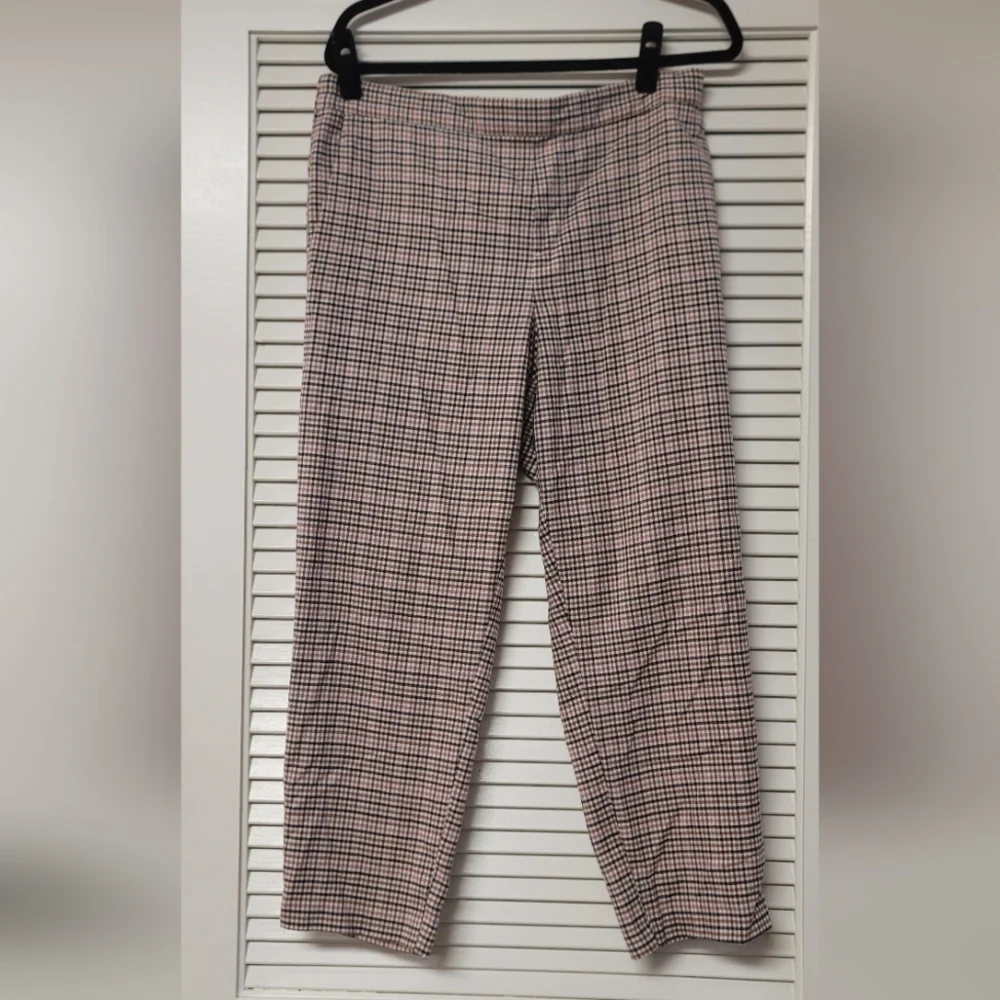 Old Navy - Plaid Business Office Casual Pants With Pockets & Elastic Waistband